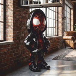 Deko Skulptur Figur Schwarz Rot