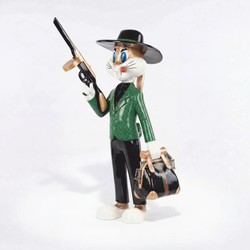 Deko Skulptur Figur Hase Bunt