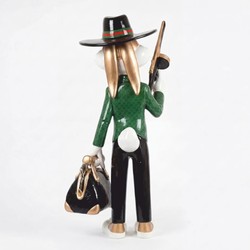 Deko Skulptur Figur Hase Bunt