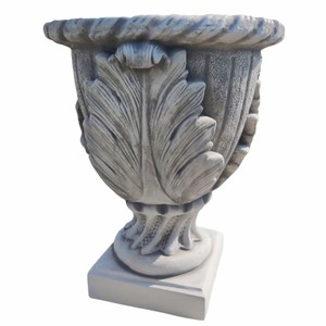 Casa Padrino vaso da fiori barocco grigio A. 74 cm - Fioriera decorativa da giardino in stile barocco