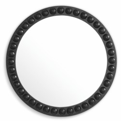 Casa Padrino Luxury Mirror Black Ø 80 cm - Round Luxury Wall Mirror