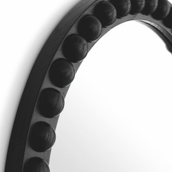 Casa Padrino Luxury Mirror Black Ø 80 cm - Round Luxury Wall Mirror