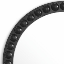 Casa Padrino Luxury Mirror Black Ø 80 cm - Round Luxury Wall Mirror