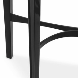 Casa Padrino console de luxe en acajou avec plateau en marbre noir / blanc H. 85,5 cm