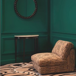 Casa Padrino console de luxe en acajou avec plateau en marbre noir / blanc H. 85,5 cm