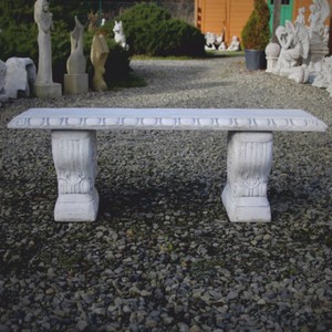 Casa Padrino Barock Gartenbank Weiß 125 cm - Garten & Terrassen Möbel