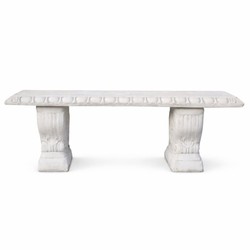 Casa Padrino banc de jardin baroque blanc 125 cm - Mobilier de jardin et terrasse