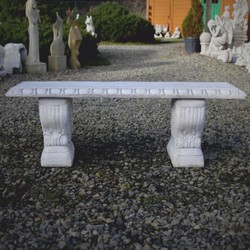 Casa Padrino banc de jardin baroque blanc 125 cm - Mobilier de jardin et terrasse