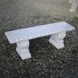 Casa Padrino banc de jardin baroque blanc 125 cm - Mobilier de jardin et terrasse