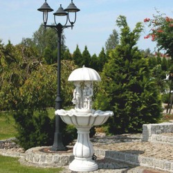 Prunkvoller Barock Springbrunnen Gartenbrunnen Weiß