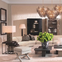 Casa Padrino Luxury Stool with Leopard Design Beige - Luxury Living Room Furniture