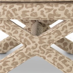 Casa Padrino Luxury Stool with Leopard Design Beige - Luxury Living Room Furniture
