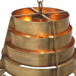Casa Padrino lámpara colgante de lujo latón vintage Ø 55 x Al. 42 cm - Luces de lujo
