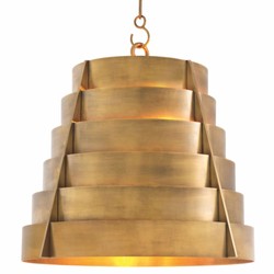 Casa Padrino lámpara colgante de lujo latón vintage Ø 55 x Al. 42 cm - Luces de lujo