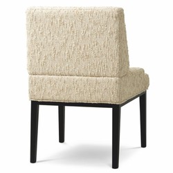 Casa Padrino sedia da pranzo di lusso con braccioli naturale / nero A. 91 cm