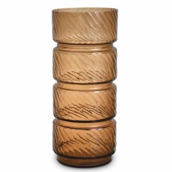 Casa Padrino Luxury Glass Vase Copper H. 48 cm - Luxury Decorative Accessories