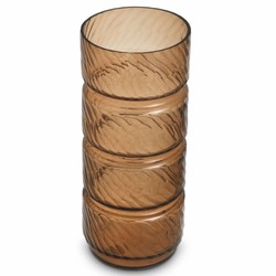 Casa Padrino Luxury Glass Vase Copper H. 48 cm - Luxury Decorative Accessories