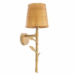 Casa Padrino aplique de pared de lujo latón vintage / natural Al. 42,5 cm