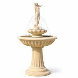 Casa Padrino fontaine Art Nouveau dame sable Ø 92 x H. 172 cm - Décoration de jardin