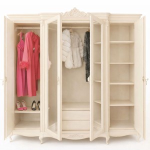Casa Padrino Luxus Barock Schlafzimmer Schrank Creme 235,2 cm - Barock Schlafzimmer Möbel