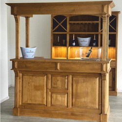 Landhausstil Massivholz Bar Theke Rot Braun Country Style Solid Wood Bar Counter Brown Landhausstil Massivholz Bar Theke Rot Braun Country Style Solid Wood Bar Counter Brown