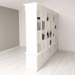 Casa Padrino armadio per libri divisoria in stile country bianco 260 cm - Mobili in stile country Casa Padrino armadio per libri divisoria in stile country bianco 260 cm - Mobili in stile country