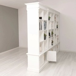 Casa Padrino armadio per libri divisoria in stile country bianco 260 cm - Mobili in stile country Casa Padrino armadio per libri divisoria in stile country bianco 260 cm - Mobili in stile country