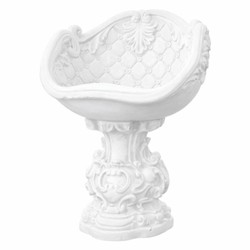 Casa Padrino poltrona da giardino barocco bianco A. 80 cm - Mobili per giardino e patio