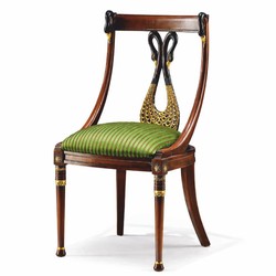 Casa Padrino Sedia da Sala da Pranzo Barocco di Lusso Verde / Marrone A. 98 cm - Fatto in Italia