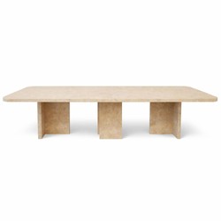 Casa Padrino Mesa de Comedor de Lujo en Travertino Beige 300 cm - Muebles de Comedor de Lujo