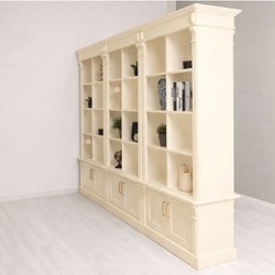 Casa Padrino armoire à livres séparateur de style campagnard crème 260 cm - Meubles de style campagnard