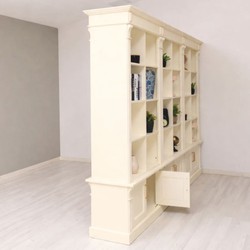 Casa Padrino armoire à livres séparateur de style campagnard crème 260 cm - Meubles de style campagnard