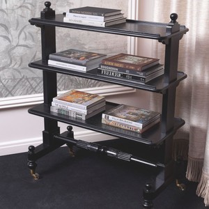 Casa Padrino Luxus Servierwagen Schwarz / Antik Messing 107,5 cm - Hotel Accessoires