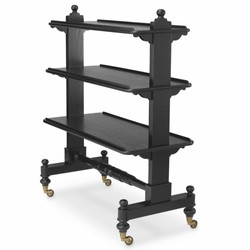 Casa Padrino carrello da portata di lusso nero / ottone antico 107,5 cm - Accessori per hotel