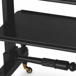 Casa Padrino carrello da portata di lusso nero / ottone antico 107,5 cm - Accessori per hotel