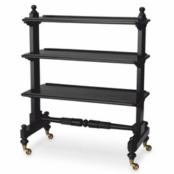Casa Padrino carrello da portata di lusso nero / ottone antico 107,5 cm - Accessori per hotel