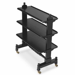 Casa Padrino carrello da portata di lusso nero / ottone antico 107,5 cm - Accessori per hotel