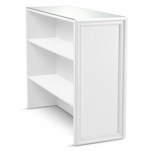 Casa Padrino Luxus Mahagoni Bar Theke mit Glasplatte Weiß 126 cm - Bar Möbel