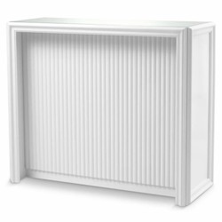 Casa Padrino bancone bar di lusso in mogano con piano in vetro bianco 126 cm - Mobili bar