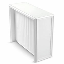Casa Padrino bancone bar di lusso in mogano con piano in vetro bianco 126 cm - Mobili bar