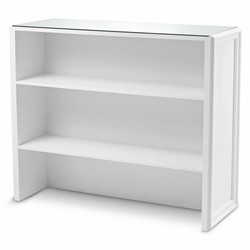 Casa Padrino bancone bar di lusso in mogano con piano in vetro bianco 126 cm - Mobili bar