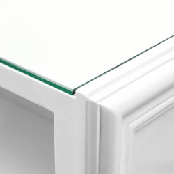 Casa Padrino bancone bar di lusso in mogano con piano in vetro bianco 126 cm - Mobili bar