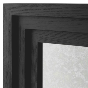 Casa Padrino Luxus Bar Theke mit antikem Spiegelglas Schwarz 120 cm - Bar Möbel