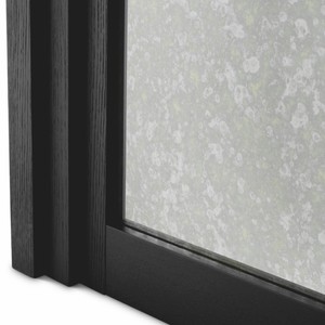 Casa Padrino Luxus Bar Theke mit antikem Spiegelglas Schwarz 120 cm - Bar Möbel