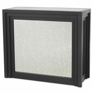 Casa Padrino Luxus Bar Theke mit antikem Spiegelglas Schwarz 120 cm - Bar Möbel
