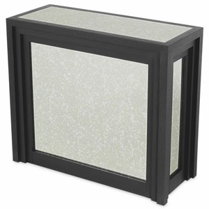 Casa Padrino Luxus Bar Theke mit antikem Spiegelglas Schwarz 120 cm - Bar Möbel