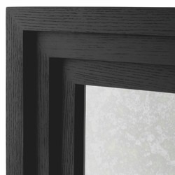Casa Padrino comptoir de bar de luxe avec plateau en verre miroir antique noir 120 cm - Meubles de bar