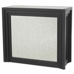 Casa Padrino comptoir de bar de luxe avec plateau en verre miroir antique noir 120 cm - Meubles de bar
