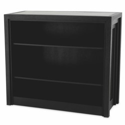 Casa Padrino comptoir de bar de luxe avec plateau en verre miroir antique noir 120 cm - Meubles de bar