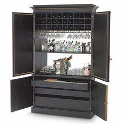 Casa Padrino armadio bar di lusso nero 153 x A. 250 cm - Mobile bar di lusso